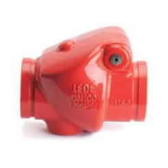 Swing check valve with grooved end